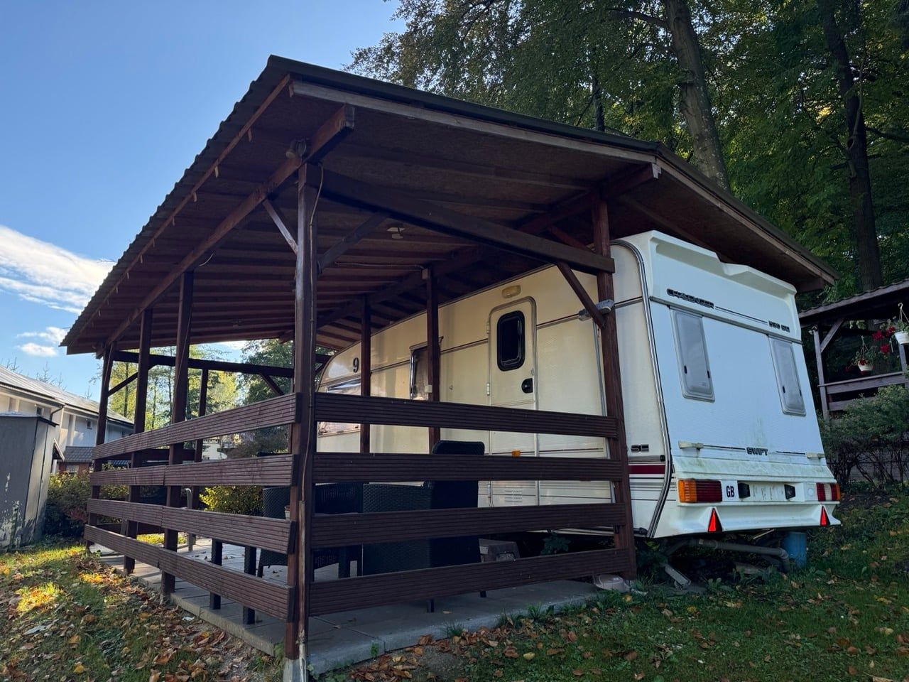 Saison-Wohnwagen im Auto-Camping Park